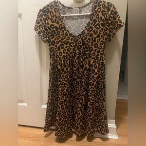 Blue Rain Leopard Print Dress - Francesca’s
